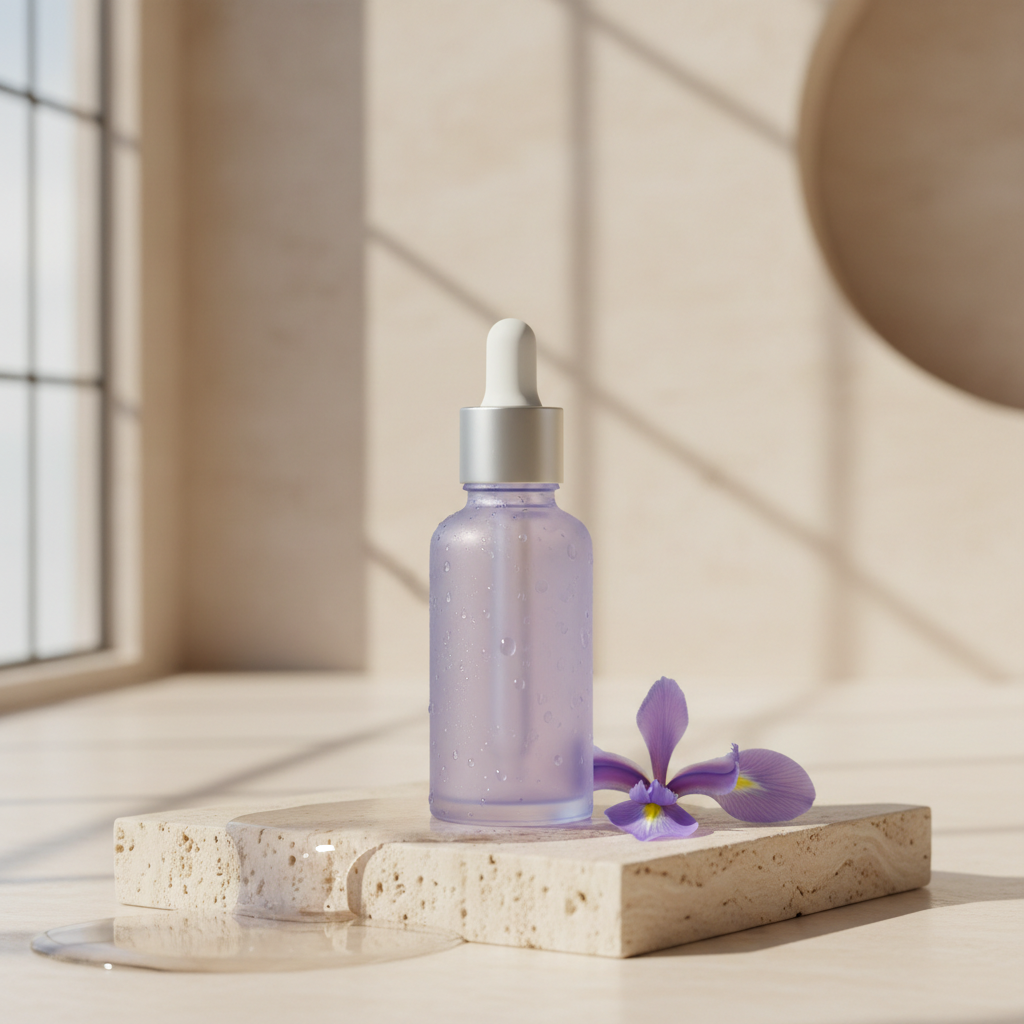 Premium e-commerce hero photograph for an original skincare product, designed for an Instagram campaign targeting US and